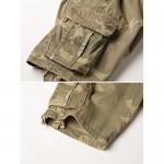 AKARMY Men's Casual Multi Pocket Outdoor Camouflage Shorts Twill Camo Cargo Shorts