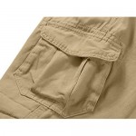 Alfiudad Mens Cargo Shorts Relaxed Fit Multi Pocket Casual Outdoor Twill Cargo Shorts