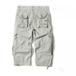 AOYOG Men’s Cargo Shorts 3/4 Relaxed Fit Below Knee Capri Cargo Pants Cotton
