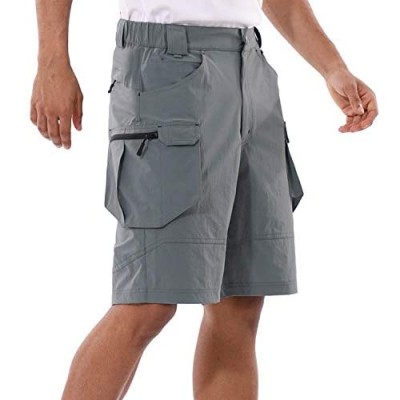 BALEAF Men's 10" Hiking Cargo Shorts Lightweight Quick Dry Golf Outdoor Active Sport Short Zipper Pockets
