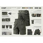 CQR Men's On-The-Go Cargo Shorts Lightweight Relaxed Fit Casual Shorts Outdoor Stretch Multi-Pocket Cargo Shorts