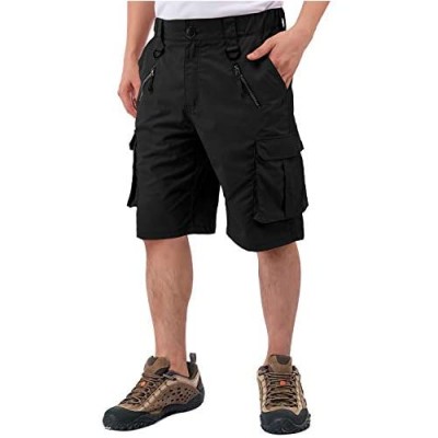 DIKAMEN Cargo Shorts Multi-Pockets Outdoor Shorts Elastic Waistband Urban Tactical Shorts