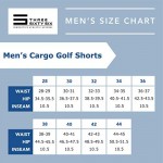 Dry Fit Cargo Golf Shorts for Men - Lightweight Moisture Wicking Casual Short - 10.5 Inch Inseam