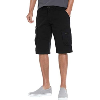 FoxQ Mens Premium Twill Casual Cargo Shorts Summer Classic Relaxed Fit Stretch Multiple Pockets