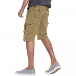 FoxQ Summer Men's Cargo Shorts Micro Elasticity Cotton Loose Casual Multiple Pockets