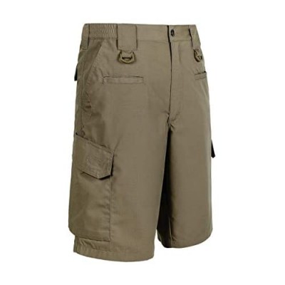 LA Police Gear Men Elastic Waistband 8 Pocket Operator Tactical Shorts