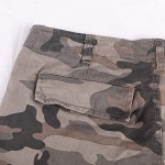 Men's Classic Relaxed-Fit Cargo Shorts Multi Pocket Camouflage 100% Heavy Cotton