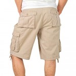 QBSM Men’s Cargo Shorts Relaxed Fit Multi Pocket Outdoor Cotton Cargo Shorts