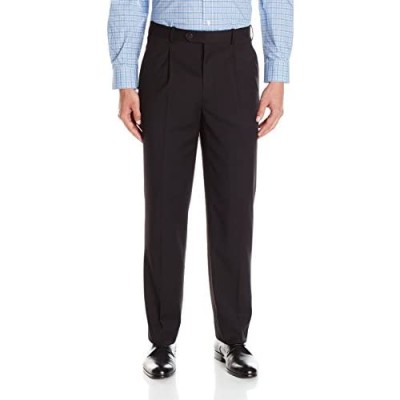 Adolfo Men's Flat Front Micro Tech Portly Suit Pant