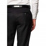 Essentials Men's Expandable Waist Classic-Fit Flat-Front Dress Pants