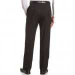 Haggar Men's Cool 18 Hidden Expandable-Waist Plain-Front Pant With Big & Tall Sizes