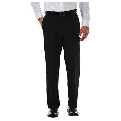 Haggar Men's Cool 18 Pro Classic Fit Flat Front Hidden Expandable Waist Pant- Regular and Big & Tall Sizes