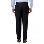 Haggar Men's Premium Comfort Classic Fit Flat Front Expandable Waist Pant