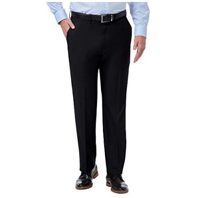 Haggar Men's Premium Comfort Classic Fit Flat Front Expandable Waist Pant
