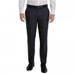 Haggar Men's Signature Plaid Tailored Fit Flat Front Premium Flex Wb Suit Separate Pant