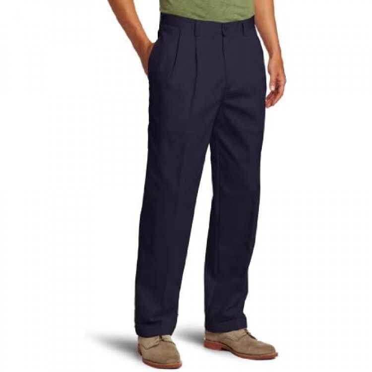 IZOD Men's Big & Tall Big and Tall American Chino Double Pleated Pant