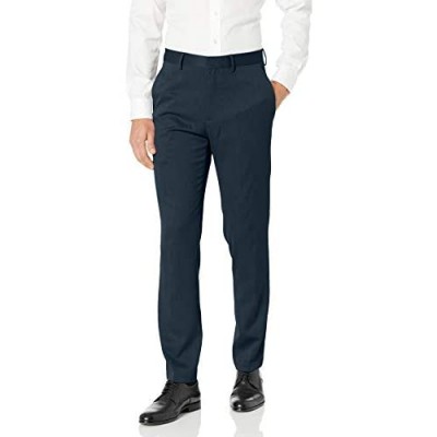 Kenneth Cole REACTION Men's Stretch Urban Heather Slim Fit Flat Front Dress Pant