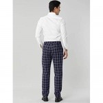 Lars Amadeus Men's Dress Plaid Pants Slim Fit Flat Front Check Chino Pants Trousers