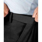 Men's Cozy Hidden Expandable Waist Dress Pants | Premium Stretch Texture Weave Work to Weekend Pant