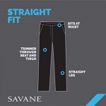 Savane Men's Big & Tall Pleated Stretch Crosshatch Dress Pant