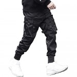 BITLIVE Mens Joggers Pants Long Multi-Pockets Outdoor Fashion Casual Relaxed Fit Streetwear with Drawstring