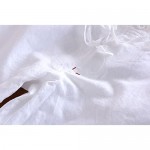 chouyatou Men's Casual Drawstring Straight Fit Beach Linen Capri Pants
