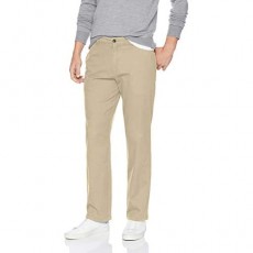  Essentials Men's Relaxed-fit Casual Stretch Khaki