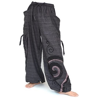 Harem Pants Men Women Aladdin Pants Baggy Pants Bohemian Pants Drop Crotch Pants Adjustable Length One Size
