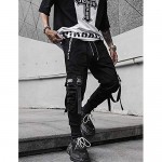 Nutriangee Men's Punk Rock Street Harem Pants Hip Hop Jogger Sport Pants