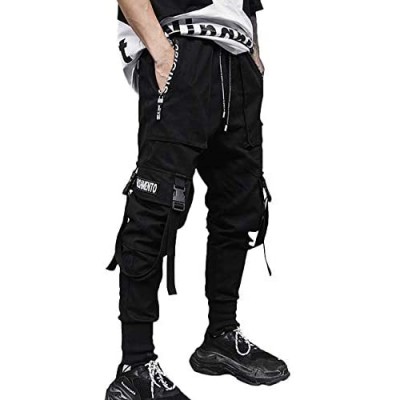 Nutriangee Men's Punk Rock Street Harem Pants Hip Hop Jogger Sport Pants
