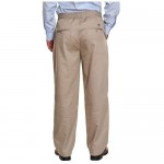 Pembrook Men's Elastic Waist Casual Pants Twill Pants with Zipper and Button