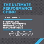 Savane Men's Flat Front Stretch Ultimate Performance Chino