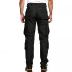 SIGAWN Military Pants Casual Cargo Pants Black Work Pants with 8 Pockets Outdoor Hiking Pants Tactical Pants