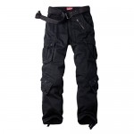 SIGAWN Military Pants Casual Cargo Pants Black Work Pants with 8 Pockets Outdoor Hiking Pants Tactical Pants