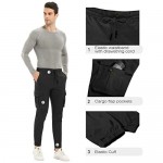 SPECIALMAGIC Men's Cargo Joggers Pants Tapered Slim Fit Work Stretch Twill Trousers with Pockets
