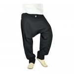 virblatt - Harem Pants for Men | 100% Cotton | Drop Crotch Pants Men Aladdin Pants Parachute Hippie Indie Clothes Boho