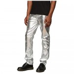 COOFANDY Mens Metallic Shiny Jeans Christmas Party Dance Disco Nightclub Pants Straight Leg Trousers