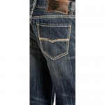 Rock & Roll Denim Men’s Relaxed Fit Double Barrel Straight Leg Vintage Wash Western Jeans