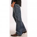 Rock & Roll Denim Men’s Relaxed Fit Double Barrel Straight Leg Vintage Wash Western Jeans