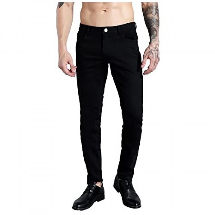 ZLZ Men's Skinny Slim Fit Stretch Comfy Fashion Denim Jeans Pants