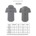 Aiyino Men's Hipster Hip Hop Short/Long Sleeve Longline Pullover Hoodies Shirts