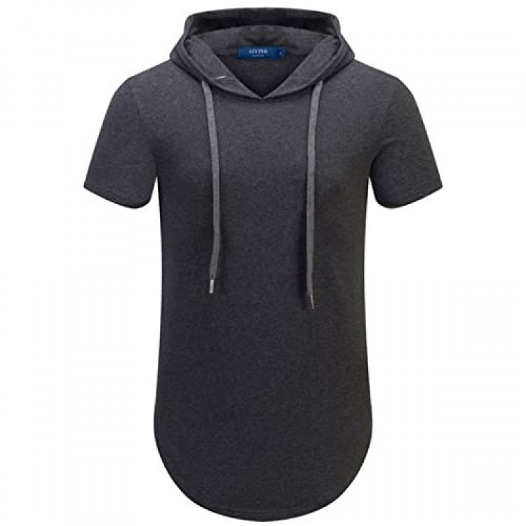 Aiyino Men's S-5X Short/Long Sleeve Fashion Athletic Hoodies Sport Sweatshirt Hip Hop Pullover