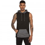 COOFANDY Men's Workout Gym Hooded Tank Top Sleeveless Cut Off Fashion T Shirts