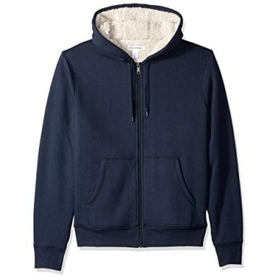  Essentials Men's Sherpa Lined Full-Zip Hooded Fleece Sweatshirt