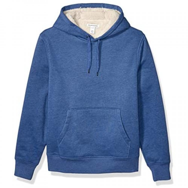 Essentials Men's Standard Sherpa-Lined Pullover Hoodie Sweatshirt