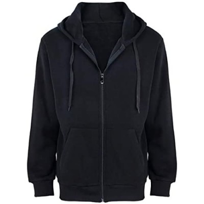 Fleece Hoodies for Men Zipper Lightweight Spring Long Sleeve Active Mens Jackets Sports Full Zip Sweatshirts