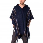 Gamboa Mens Poncho Comfortable Clothes for Men House Coat Pancho Alpaca Hooded Poncho