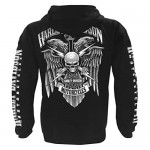 Harley-Davidson Men's Lightning Crest Full-Zippered Hooded Sweatshirt Black