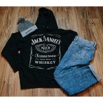 Jack Daniel's Label Pullover Black Hoodie- Small - 3X-Large – Official Product