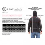 Klothwork Men's Lightweight Full Zip Hoodie Long Sleeve Hooded Sweatshirt